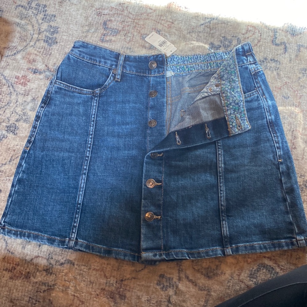 Aerie button up Denim Skirt